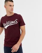 Jack And Jones Script Logo T-shirt - Red