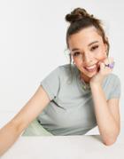 Brave Soul Elanor T-shirt In Sage-green