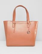 Paul Costelloe Real Leather Structured Tote - Tan