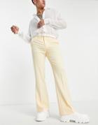 Asos Design Flared Smart Pants In Peach-orange