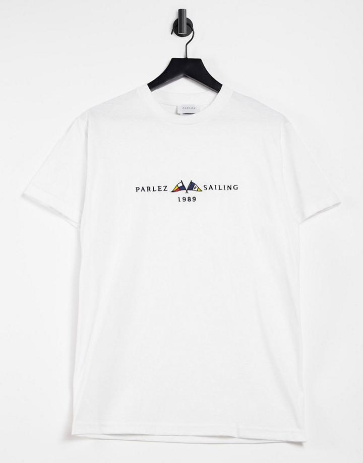 Parlez Jetty Embroidered T-shirt In White