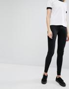 Dr Denim Plenty High Waist Coated Skinny Jeans - Black