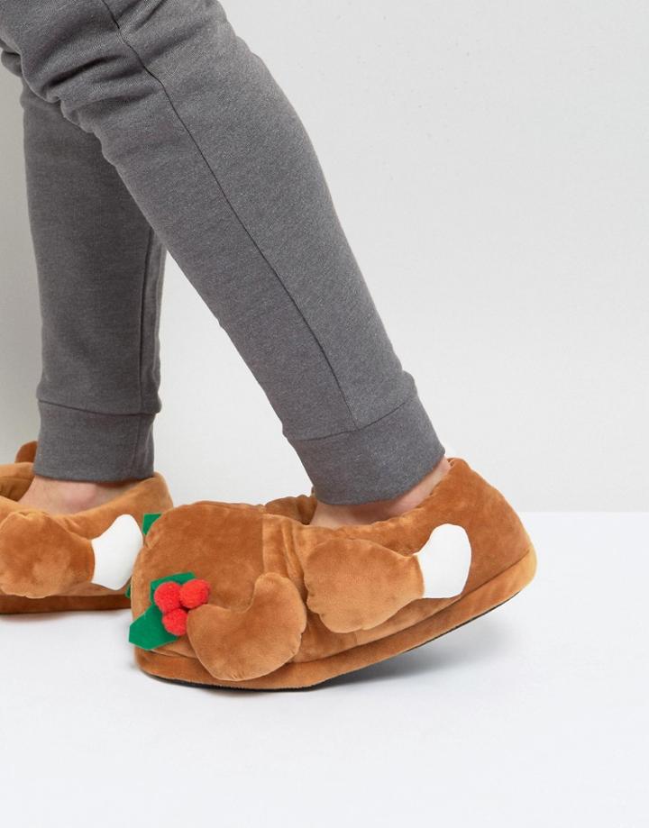 Dunlop Holidays Turkey Slippers - Brown