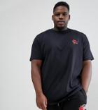 Duke King Size Logo T-shirt With Rose Embroidery In Black - Black