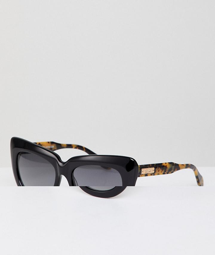 Sonix Cat Eye Sunglasses In Black - Black