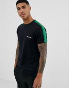 Ellesse Pianto T-shirt With Sleeve Stripe In Black - Black
