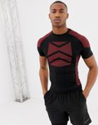 Asos 4505 Training Muscle T-shirt With Seamless Knit - Black