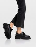 Stradivarius Lace-up Flat Shoes In Black