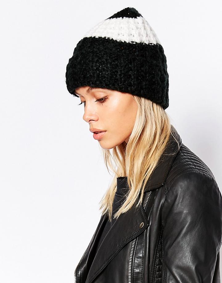 Cheap Monday Striped Beanie - Black