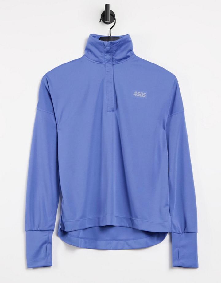 Asos 4505 Icon Long Sleeve Top With 1/4 Zip-blues