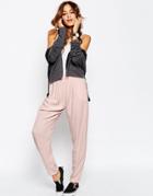Asos Woven Harem Trousers - Nude