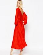 Gestuz Fluid Dress With Button Down Back - Red