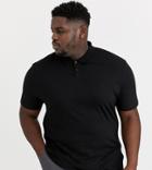 Asos Design Plus Relaxed Jersey Polo In Black