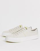 Ted Baker Esheron Canvas Sneakers In White