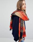 Oasis Boucle Check Scarf - Multi