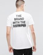Adidas Originals T-shirt With Back Print In White Bq3542 - White