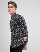 Jack & Jones Premium Slim Fit Shirt With All Over Print - Black