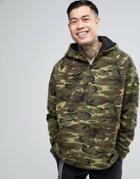 Kubban Oversized Camo Hoodie With Front Pocket - Green