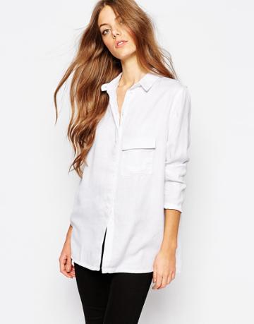 Waven Laure Pocket Shirt - White