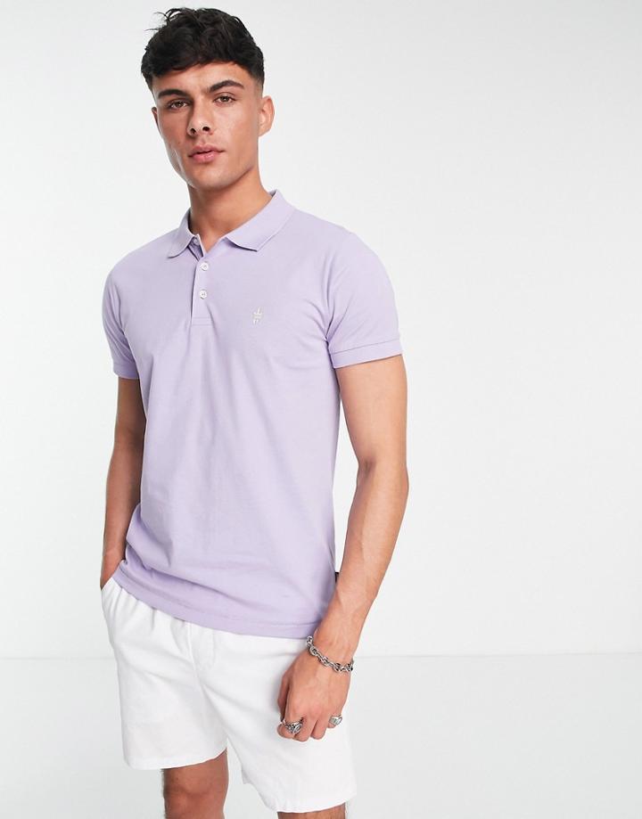 French Connection Polo In Lilac-purple