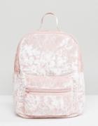 Hollister Crushed Velvet Backpack - Pink