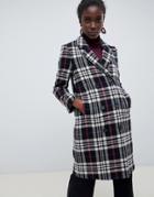 Selected Femme Wool Check Coat-multi
