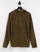 Columbia Steens Mountain Snap Neck Hoodie In Green