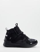 Lacoste Run High Top Sneakers In Black
