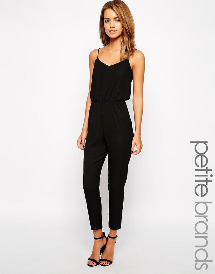 New Look Petite Strappy Jumpsuit - Black
