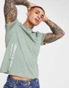 Asos Unrvlld Spply Relaxed T-shirt In Green With Logo Print - Part Of A Set
