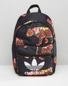 Adidas Originals X Farm Multi Leopard Print Backpack With Trefoil Logo