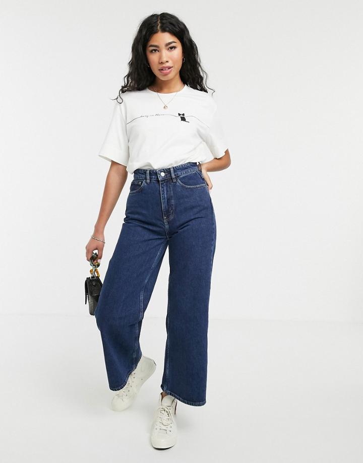 People Tree Wide Leg Jeans-blue