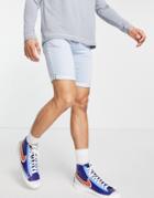 Only & Sons Denim Shorts In Light Blue-blues