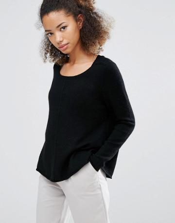 Subtle Luxury Cashmere Everyday Pullover Sweater - Black