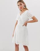 Only Broderie Anglais Mini Dress-cream