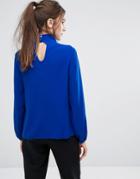 Closet Long Sleeve Bow Blouse - Blue