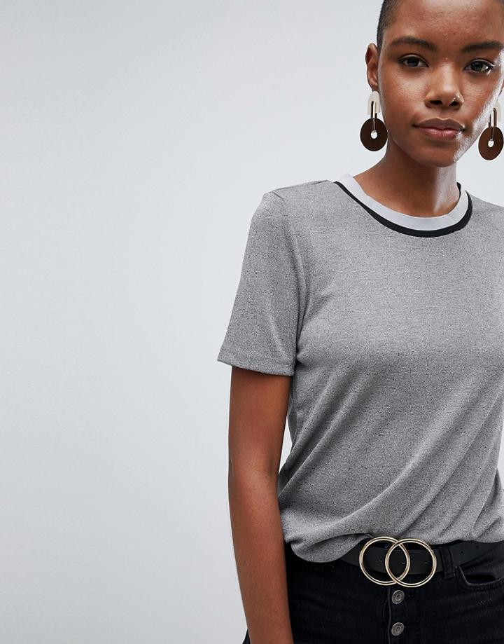 Selected Annik T-shirt - Gray
