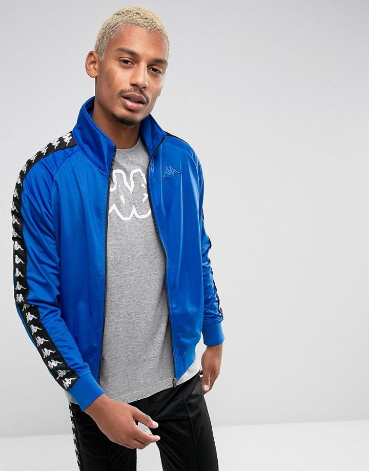 Kappa Zip Thru Retro Sports Jacket - Blue