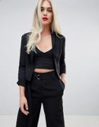 Outrageous Fortune Cropped Blazer In Black - Black