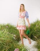 Asos Design Soft Mix Floral Print Ruched Mini Dress-multi