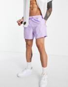 Topman Classic Swim Shorts In Lilac-purple