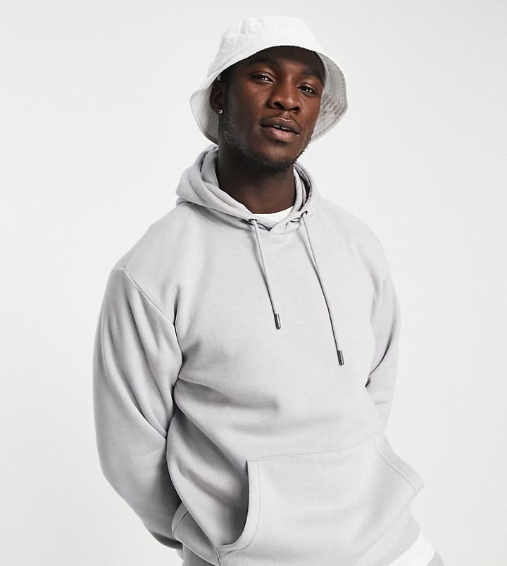 Soul Star Tall Overhead Hoodie In Light Gray