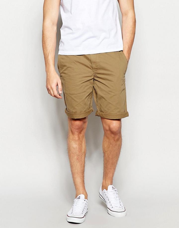 Boss Orange Chino Shorts In Tan - Tan