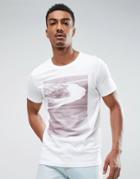 Selected Homme Tee With Beach Print - White