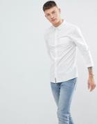 Another Influence Plain Chambrey Long Sleeve Shirt - White