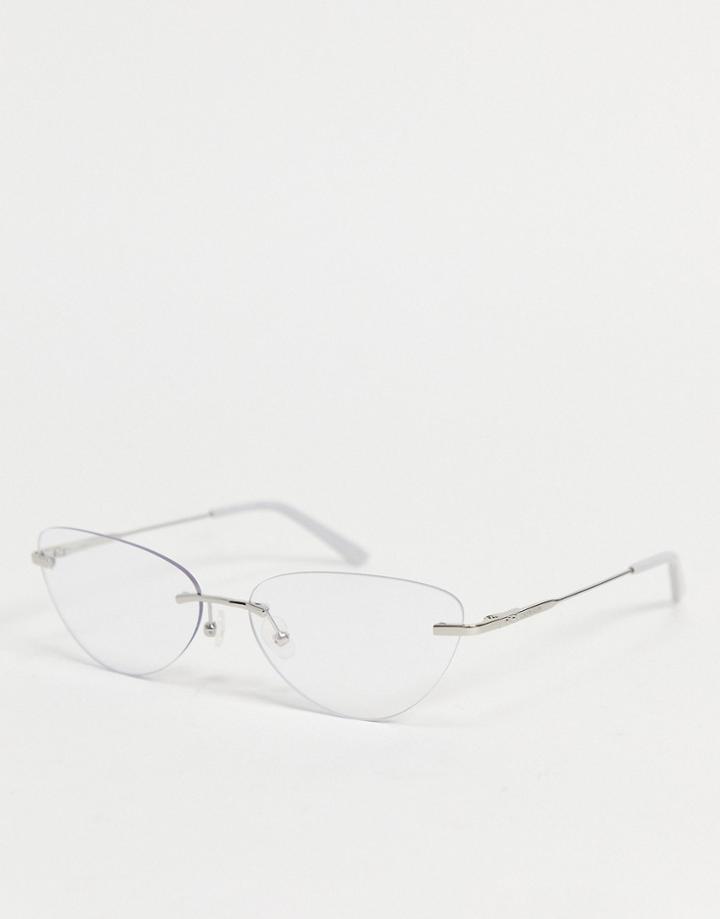 Calvin Klein Cat Eye Clear Lens Glasses