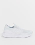 Nike Running Epic React Flyknit Moc Sneakers In White