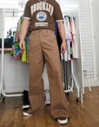 Asos Design Ultra Wide Flare Chinos In Beige-neutral