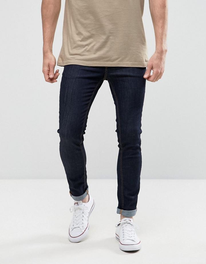 Jack & Jones Intelligence Jeans In Skinny Fit Rinse Denim - Blue