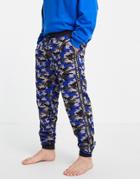 Tommy Hilfiger Lounge Sweatpants Camo With Small Logo In Navy-multi
